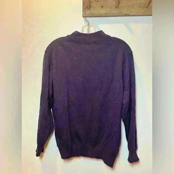 Fiesole 100% fine wool sweater size L purple - Picture 3 of 5